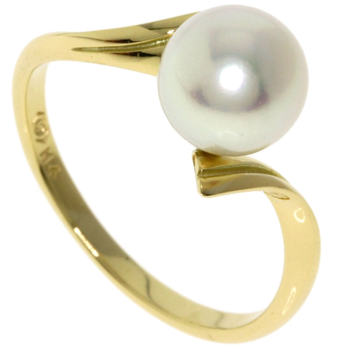 MIKIMOTO Pearl Pearl Ring K14 Yellow Gold Ladies [Used]