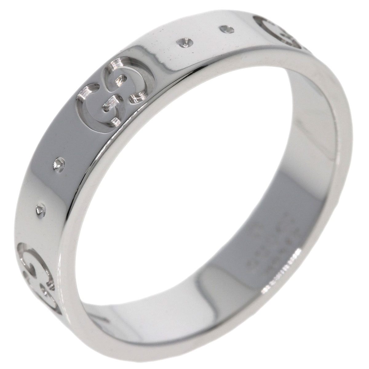 GUCCI Icon ring # 10 Ring K18 White Gold Ladies [Used]