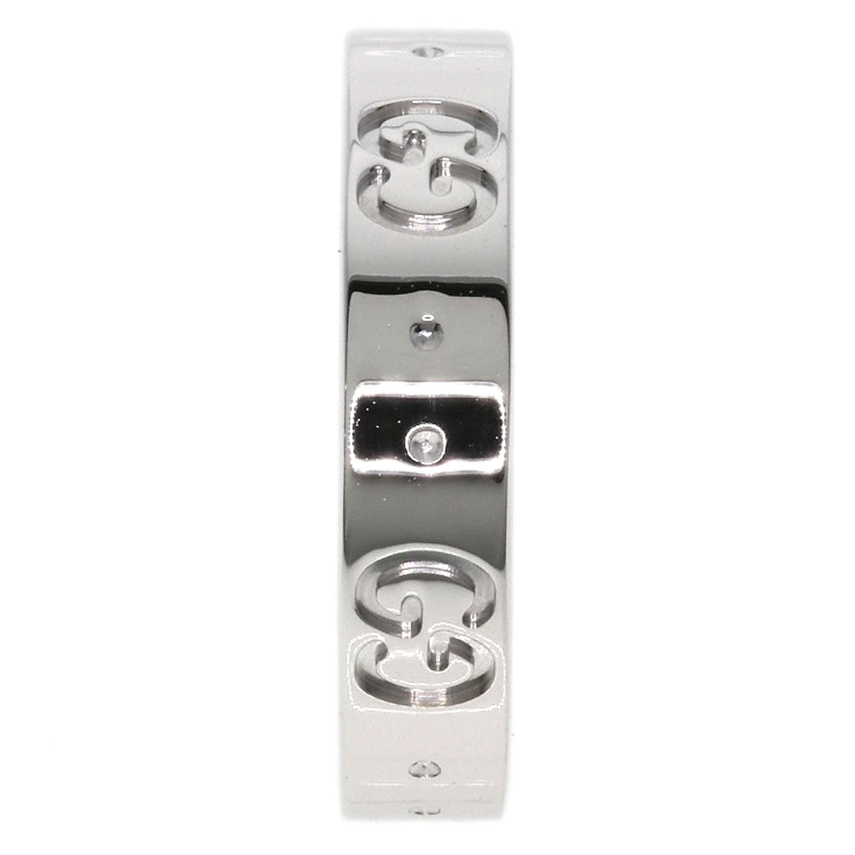 GUCCI Icon ring # 10 Ring K18 White Gold Ladies [Used]
