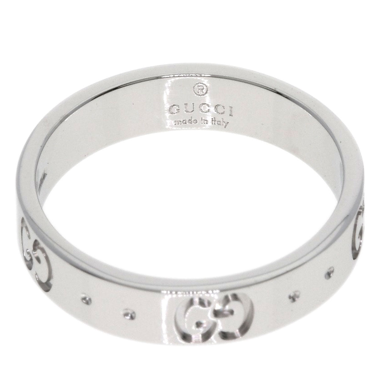 GUCCI Icon ring # 10 Ring K18 White Gold Ladies [Used]