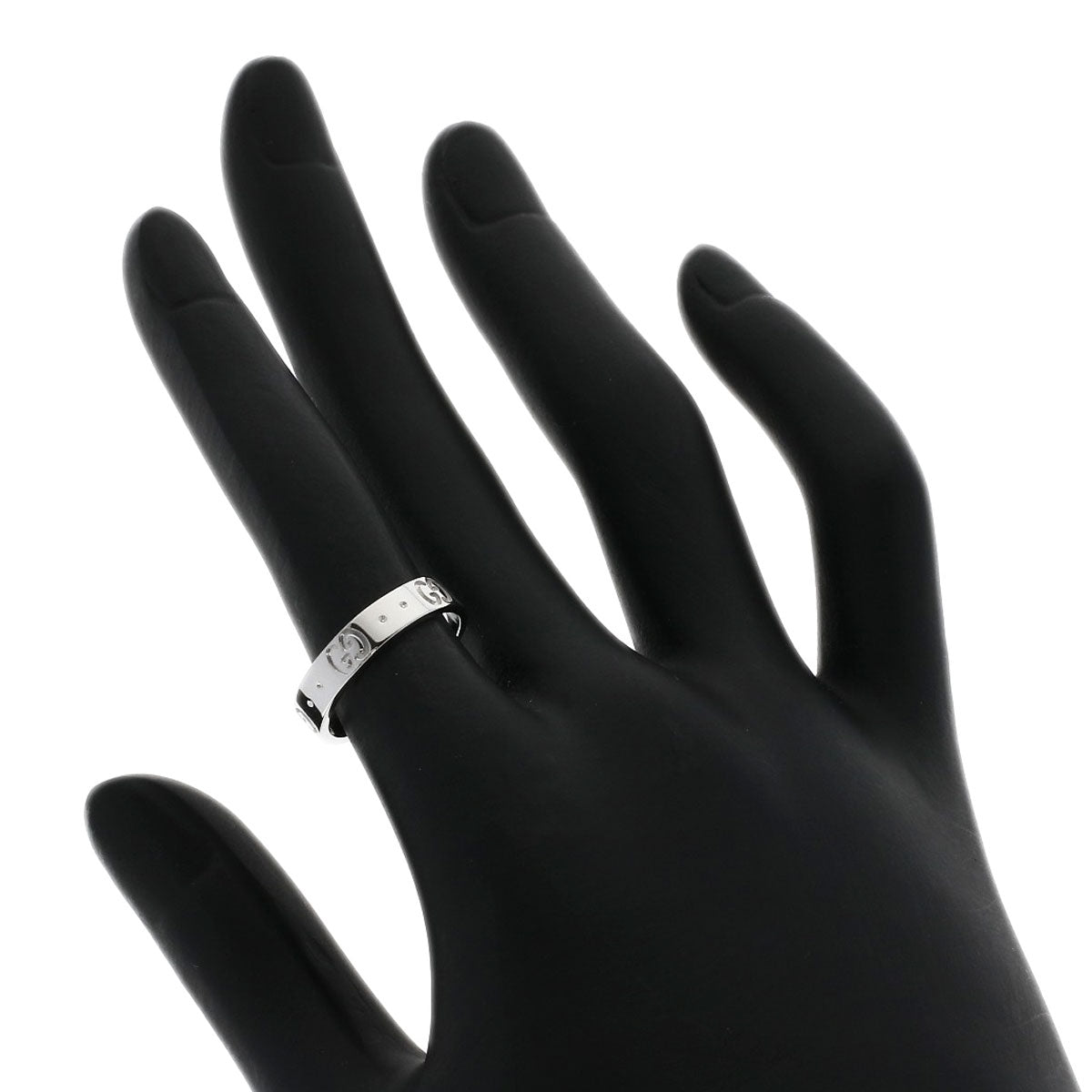 GUCCI Icon ring # 10 Ring K18 White Gold Ladies [Used]