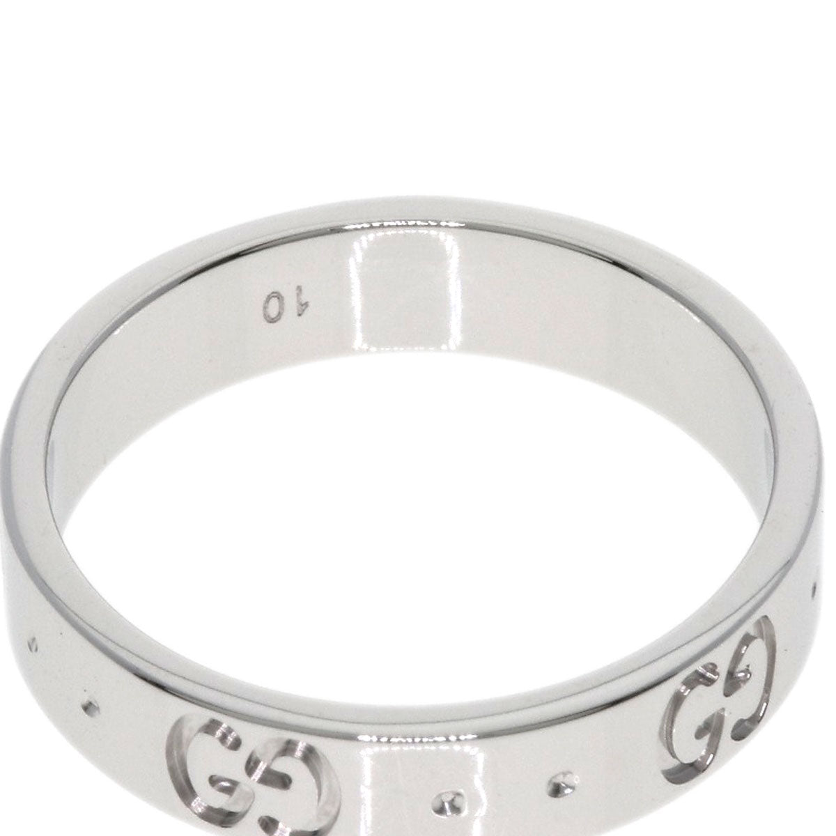 GUCCI Icon ring # 10 Ring K18 White Gold Ladies [Used]