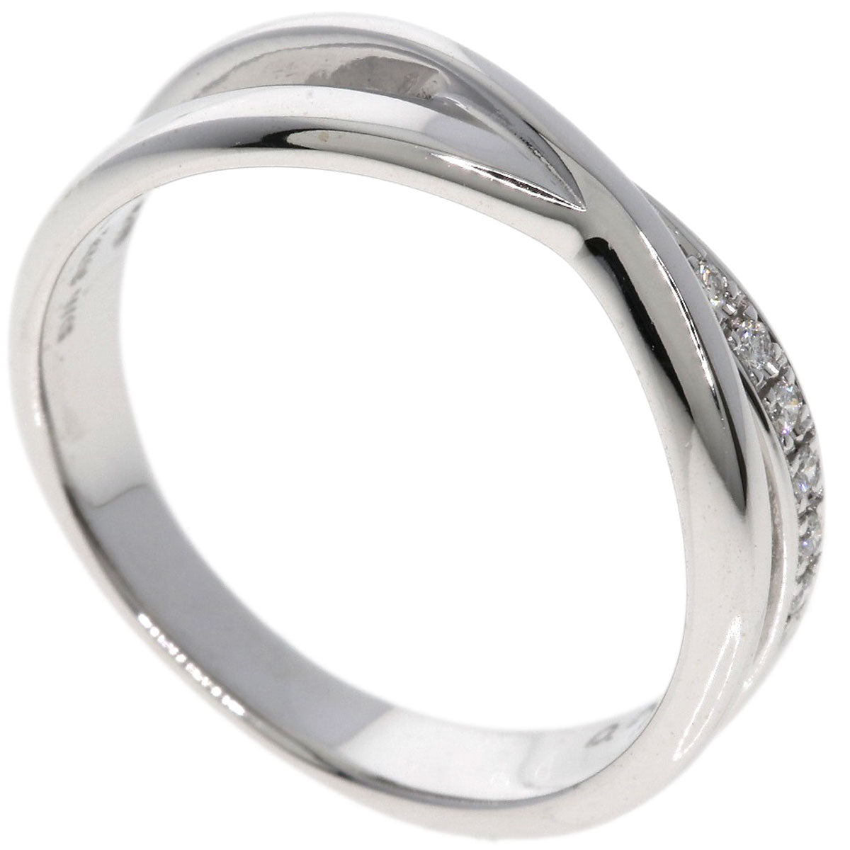 TASAKI Cross diamond Ring K18 White Gold Ladies [Used]
