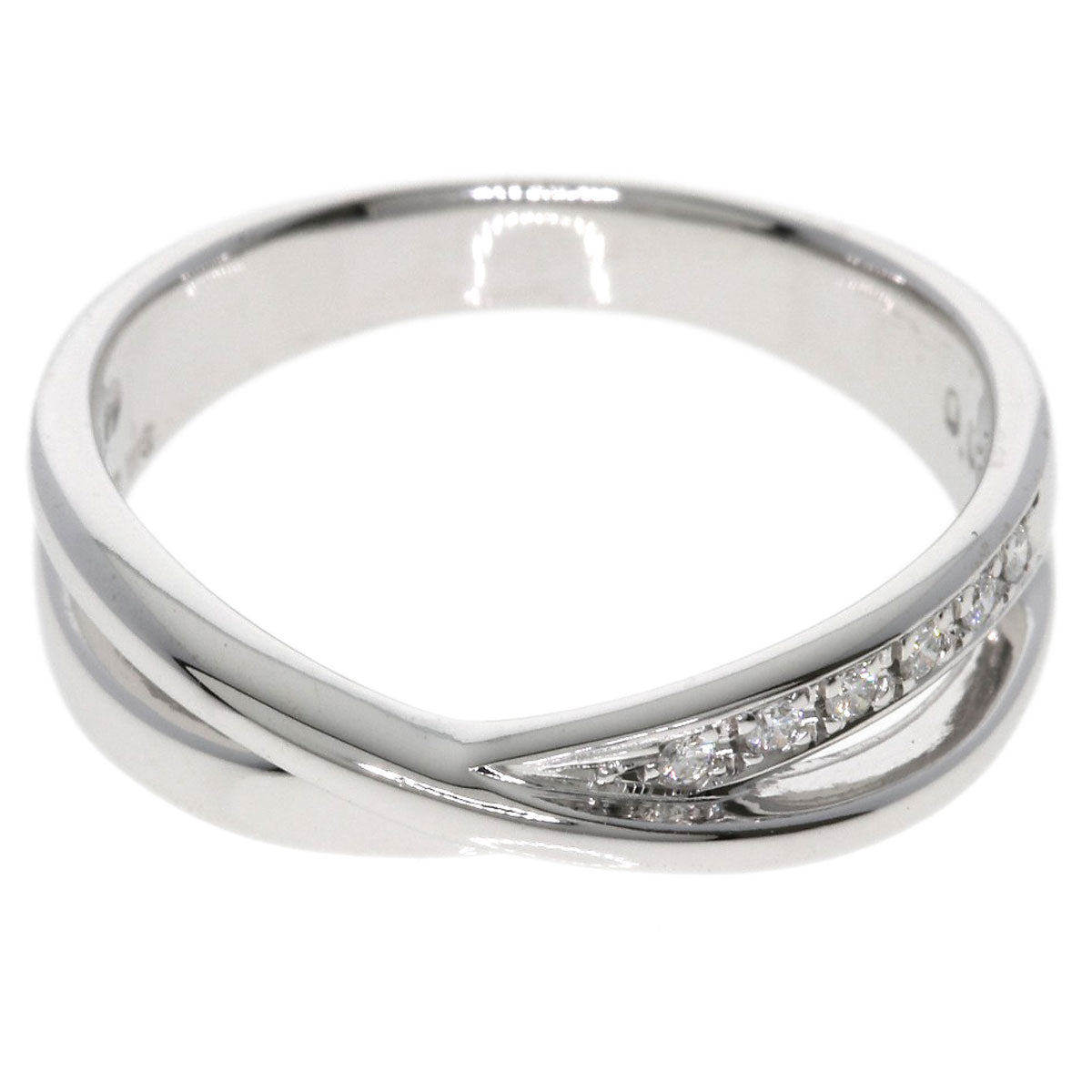 TASAKI Cross diamond Ring K18 White Gold Ladies [Used]