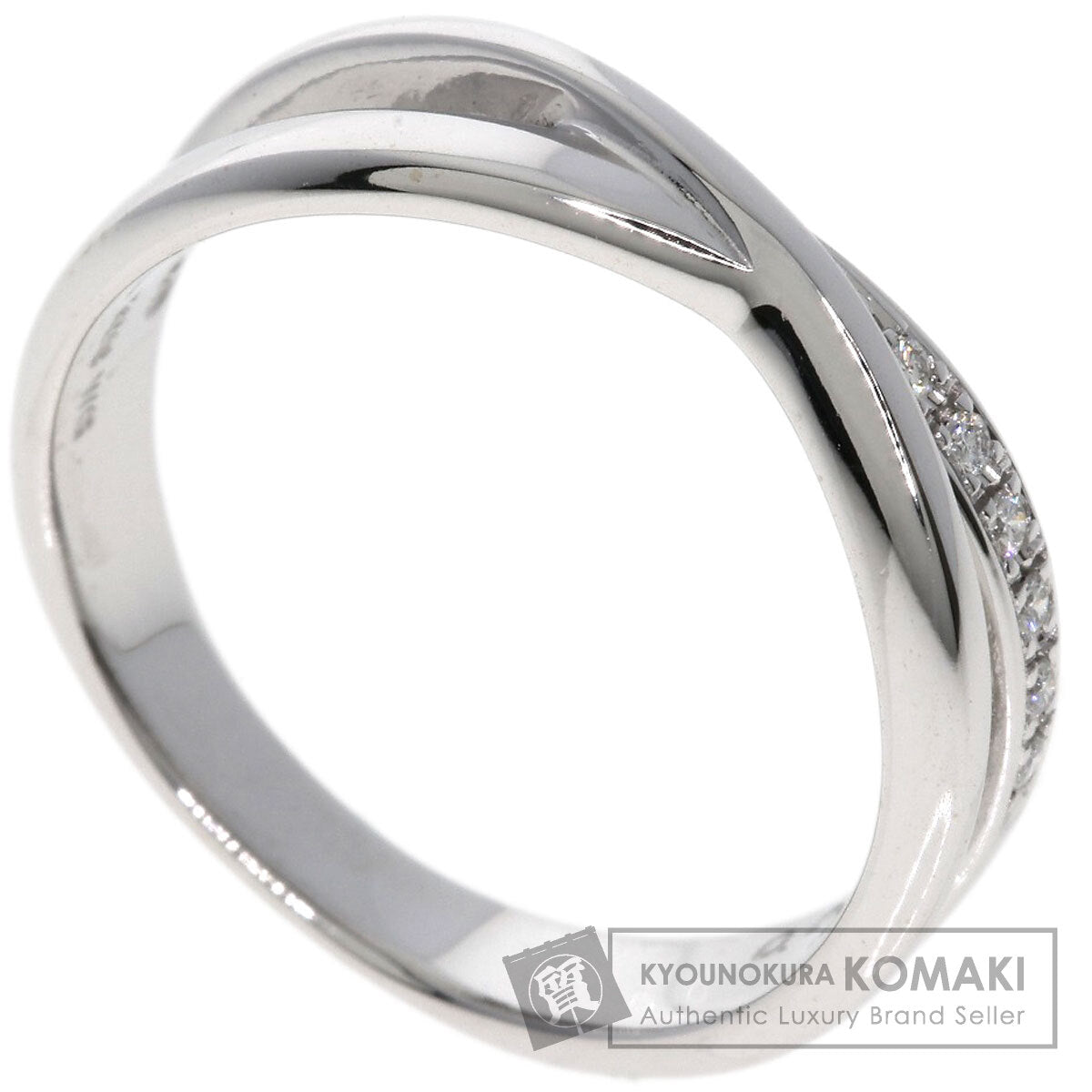 TASAKI Cross diamond Ring K18 White Gold Ladies [Used]