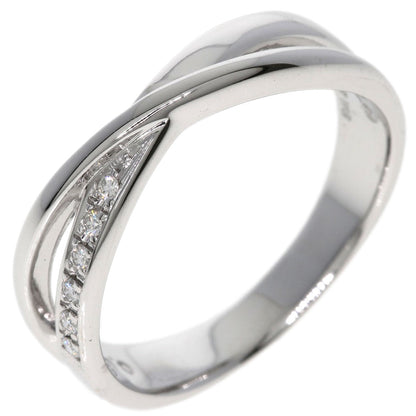 TASAKI Cross diamond Ring K18 White Gold Ladies [Used]