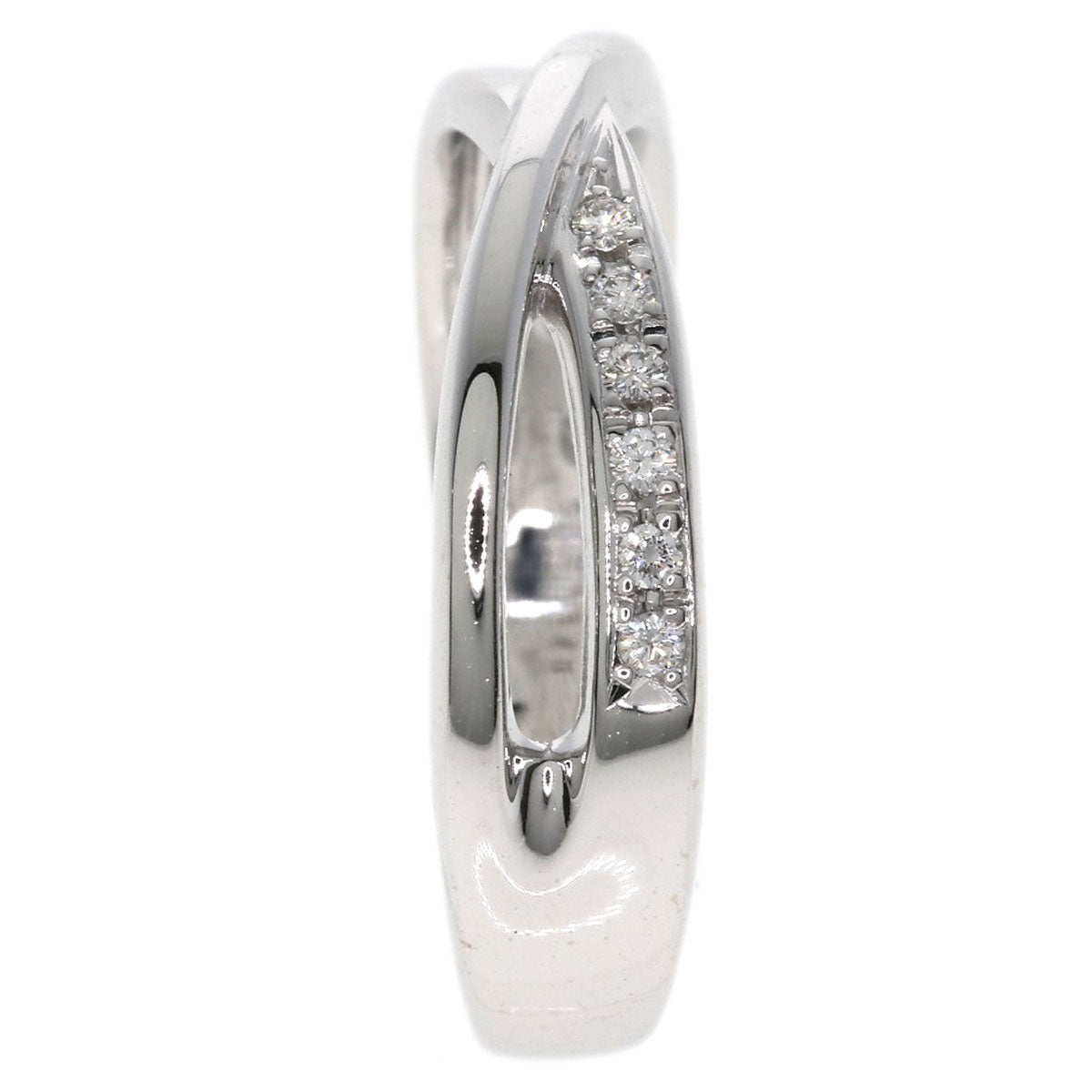 TASAKI Cross diamond Ring K18 White Gold Ladies [Used]