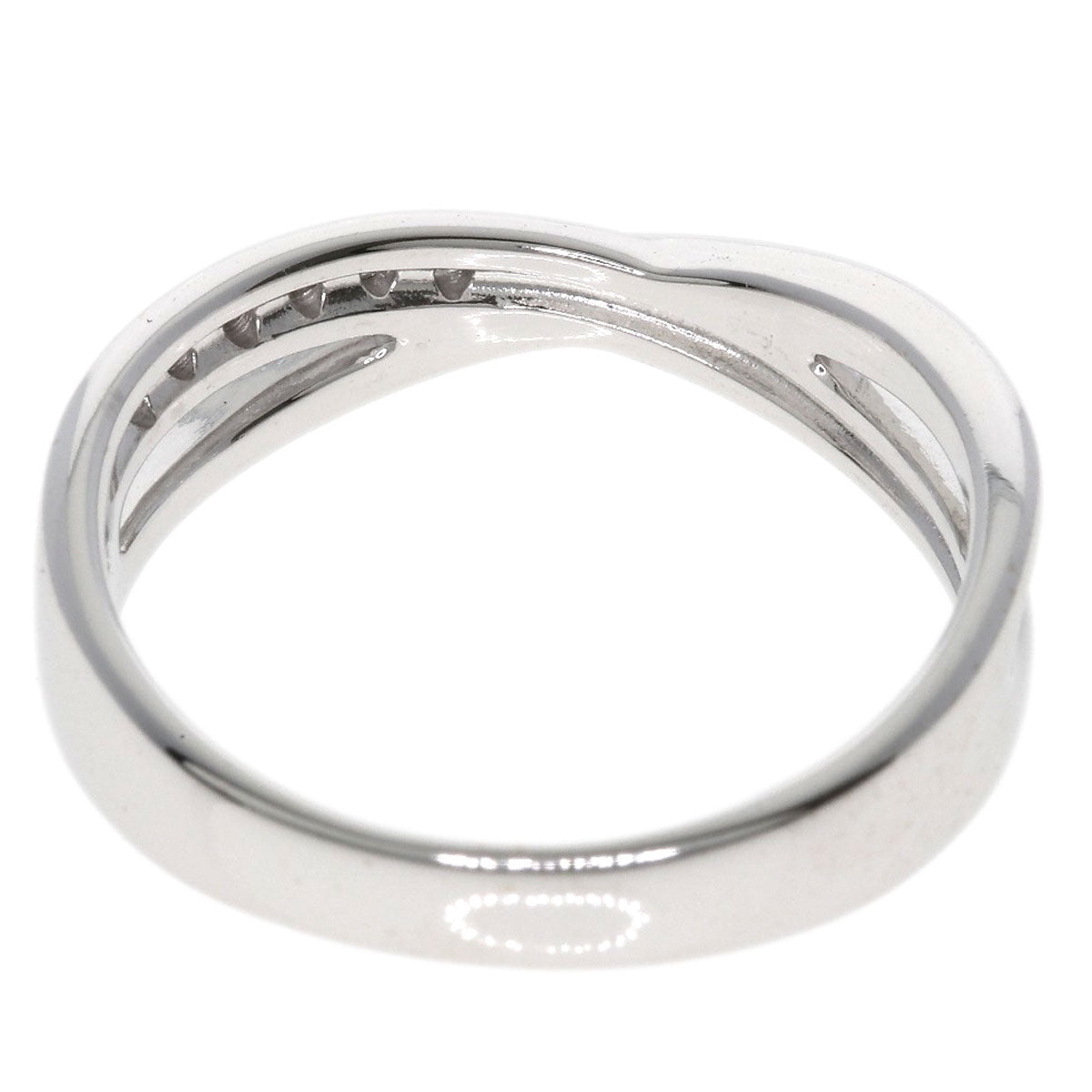 TASAKI Cross diamond Ring K18 White Gold Ladies [Used]