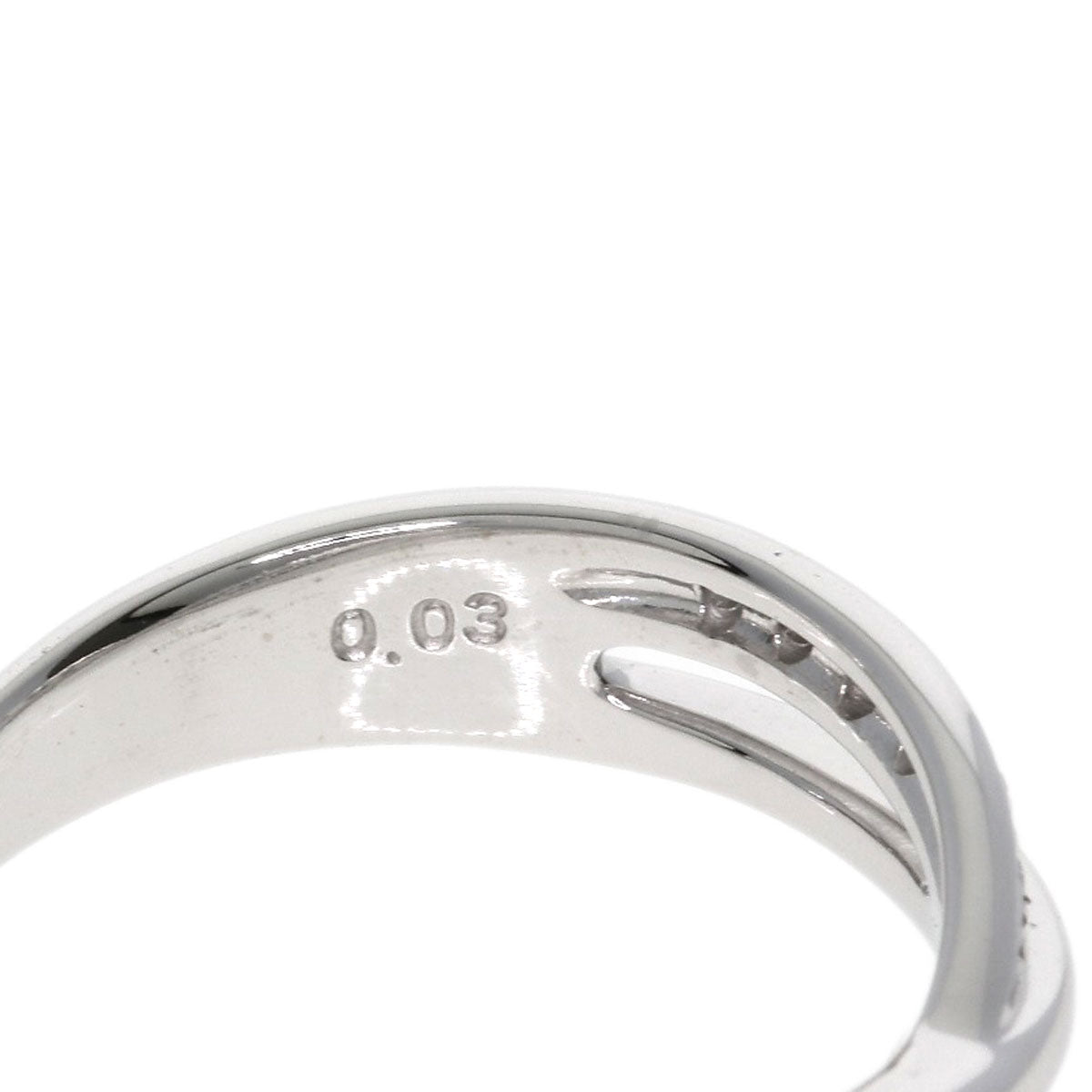 TASAKI Cross diamond Ring K18 White Gold Ladies [Used]