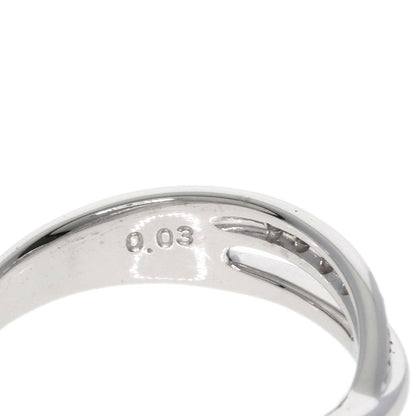 TASAKI Cross diamond Ring K18 White Gold Ladies [Used]