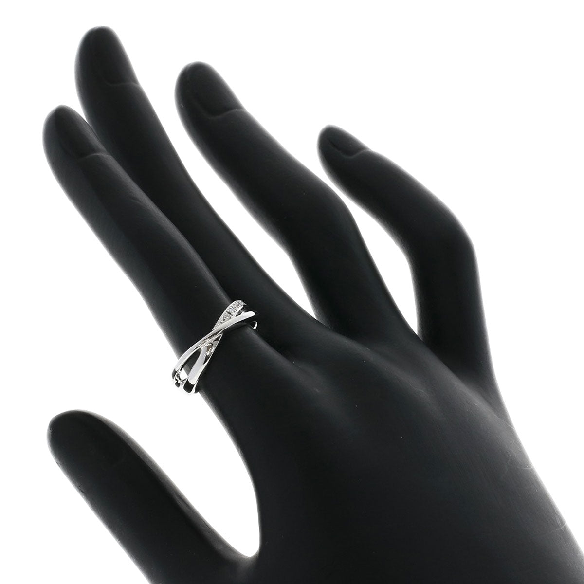 TASAKI Cross diamond Ring K18 White Gold Ladies [Used]