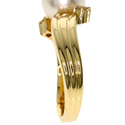 TASAKI Pearl Pearl Diamond Ring K18 Yellow Gold Ladies [Used]