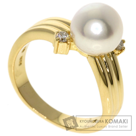 TASAKI Pearl Pearl Diamond Ring K18 Yellow Gold Ladies [Used]