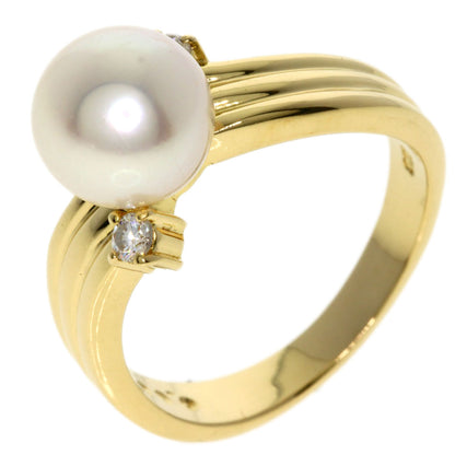 TASAKI Pearl Pearl Diamond Ring K18 Yellow Gold Ladies [Used]