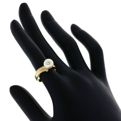 TASAKI Pearl Pearl Diamond Ring K18 Yellow Gold Ladies [Used]