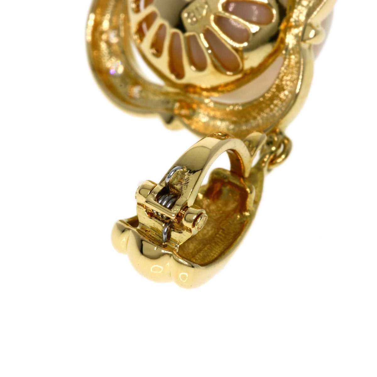 TASAKI Pearl Pearl Diamond Pendant top K18 Yellow Gold Ladies [Used]