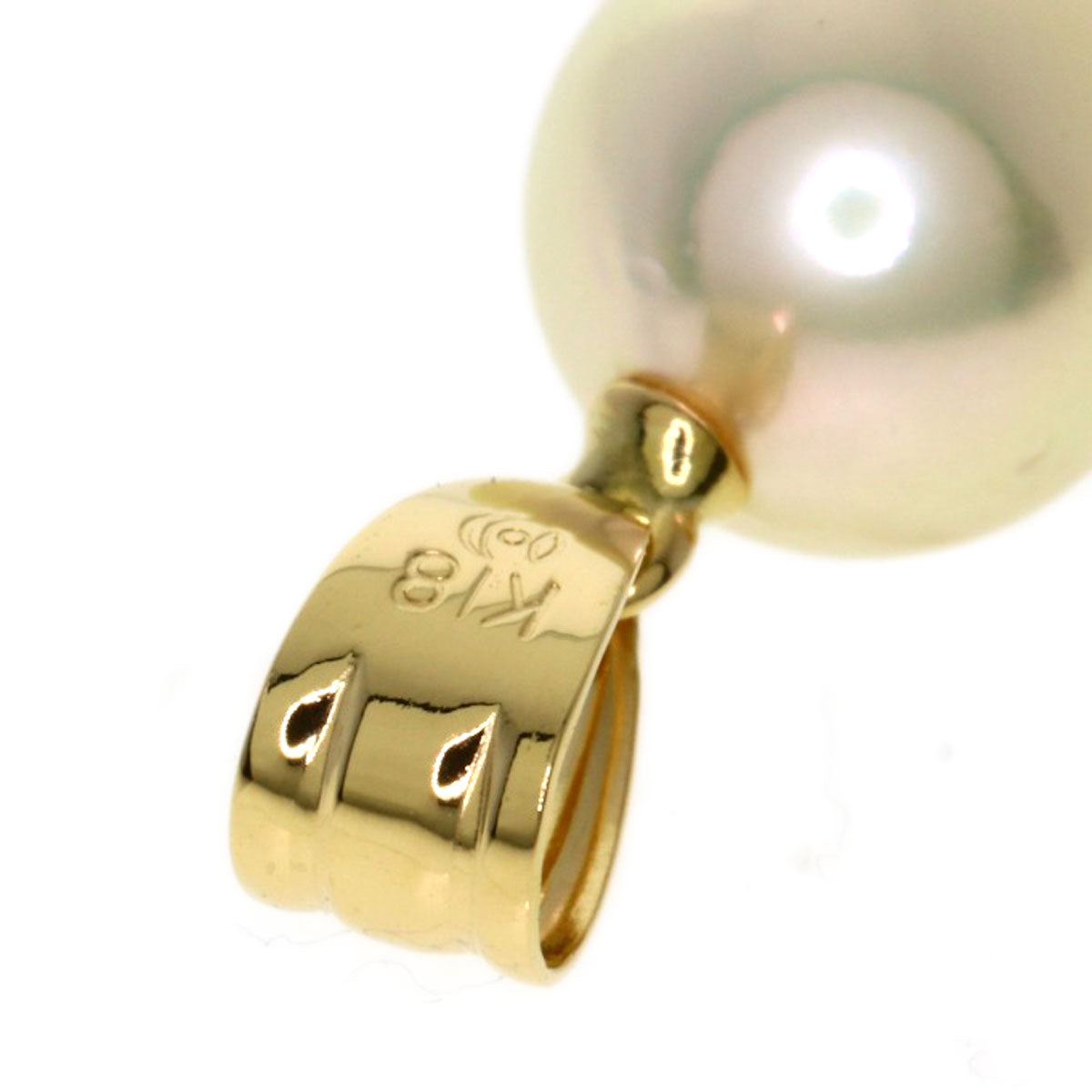 MIKIMOTO Pearl Pearl Pendant top K18 Yellow Gold Ladies [Used]