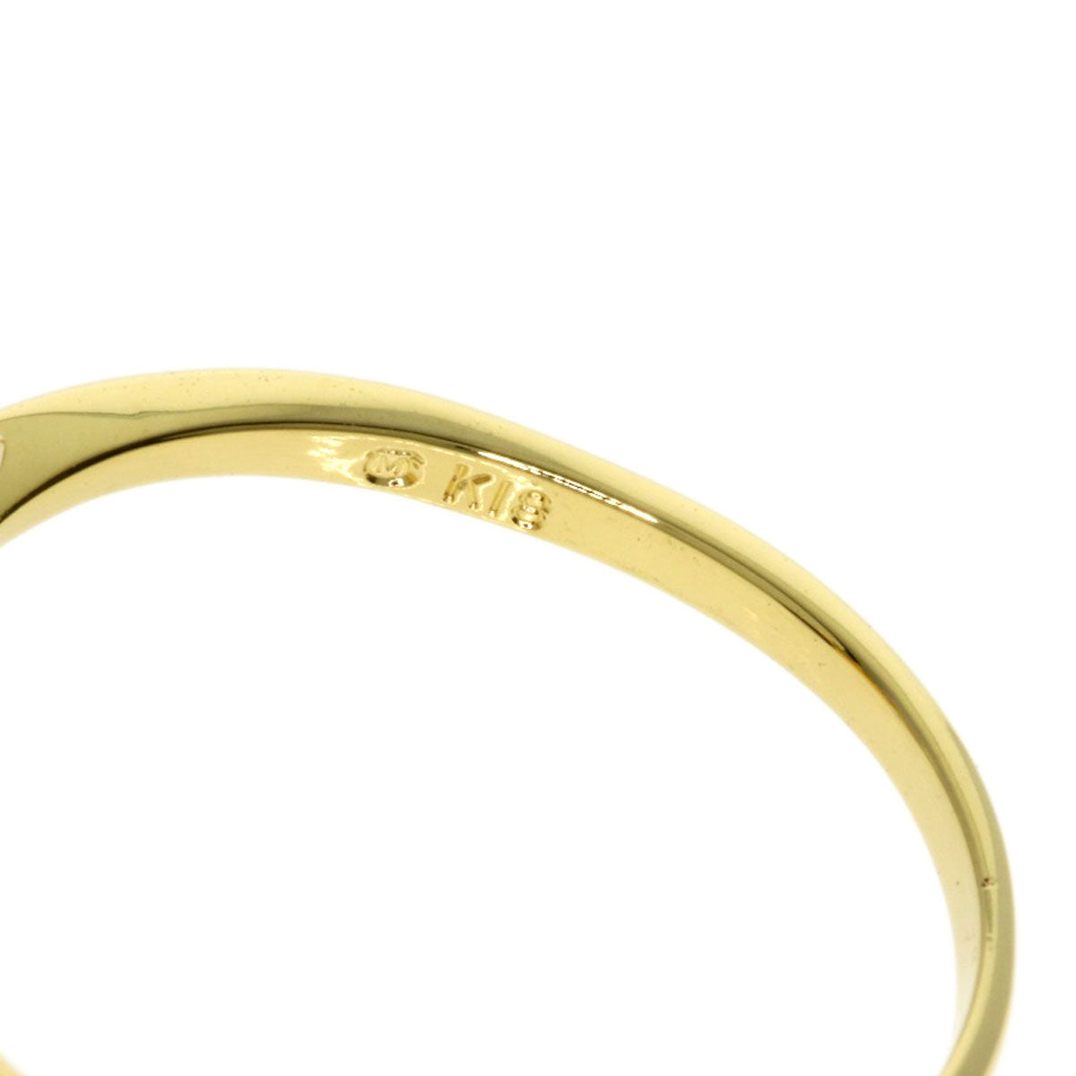 MIKIMOTO Pearl Pearl Diamond Ring K18 Yellow Gold Ladies [Used]