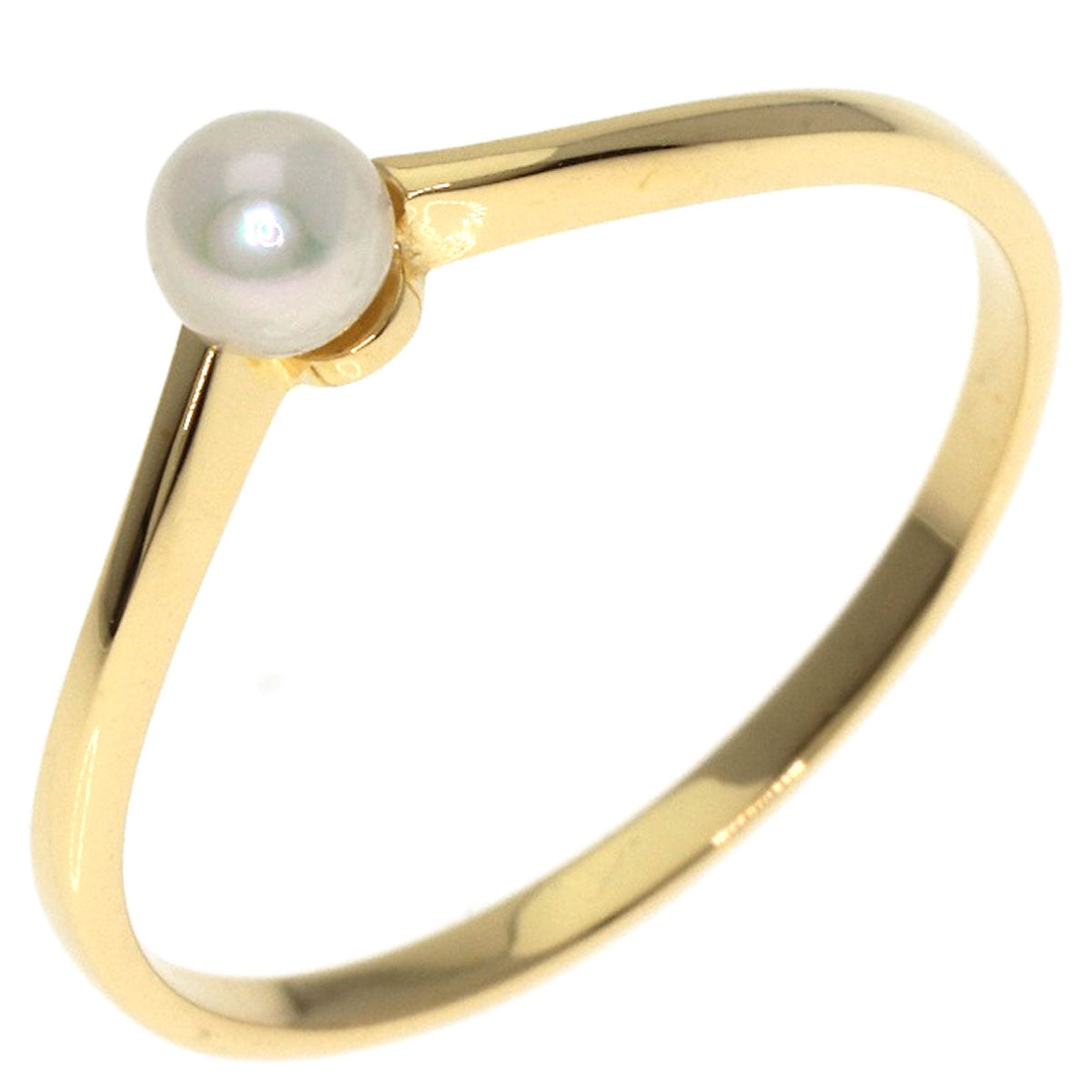 MIKIMOTO Pearl Pearl Ring K18 Yellow Gold Ladies [Used]
