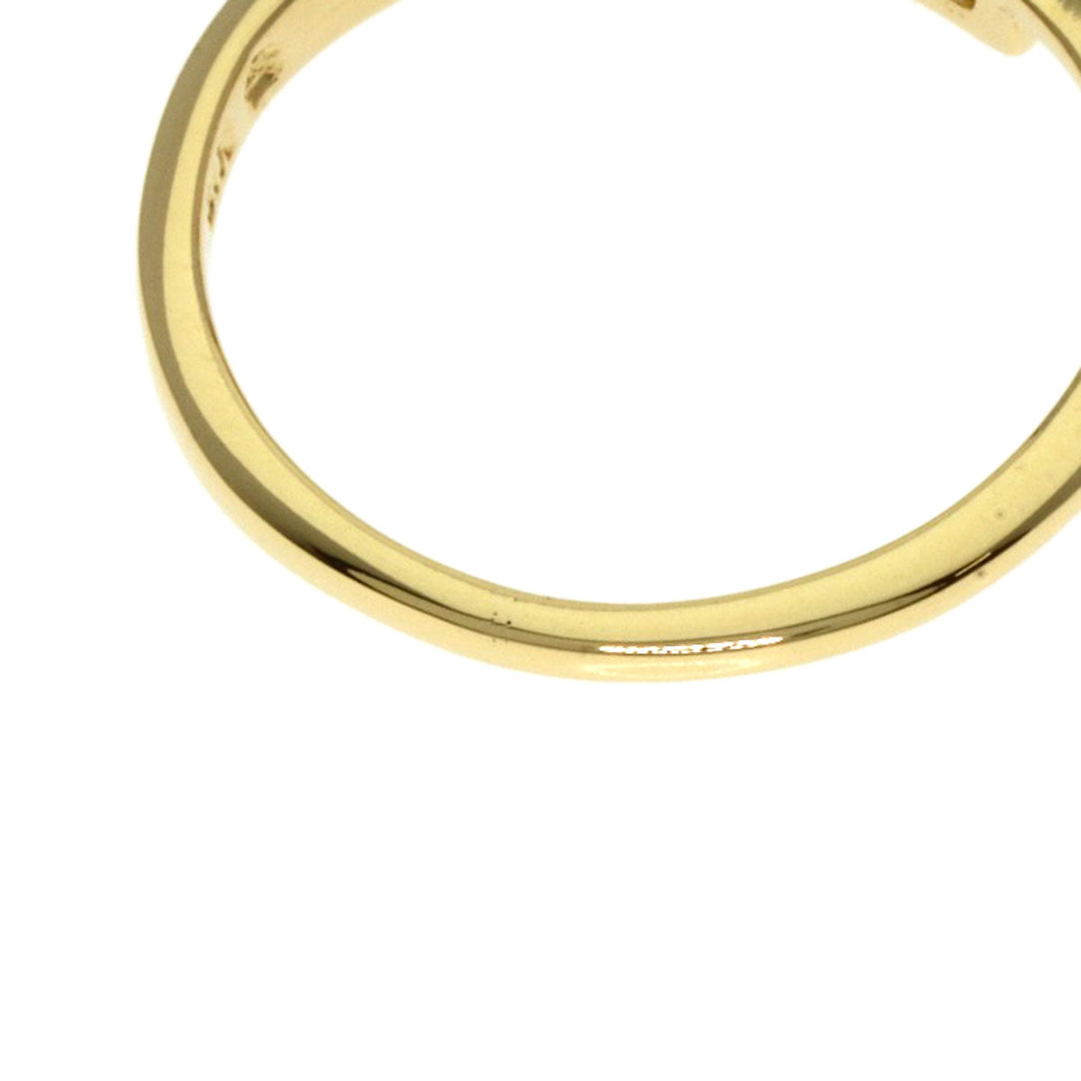 MIKIMOTO 2P Diamond Ring K18 Yellow Gold Ladies [Used]