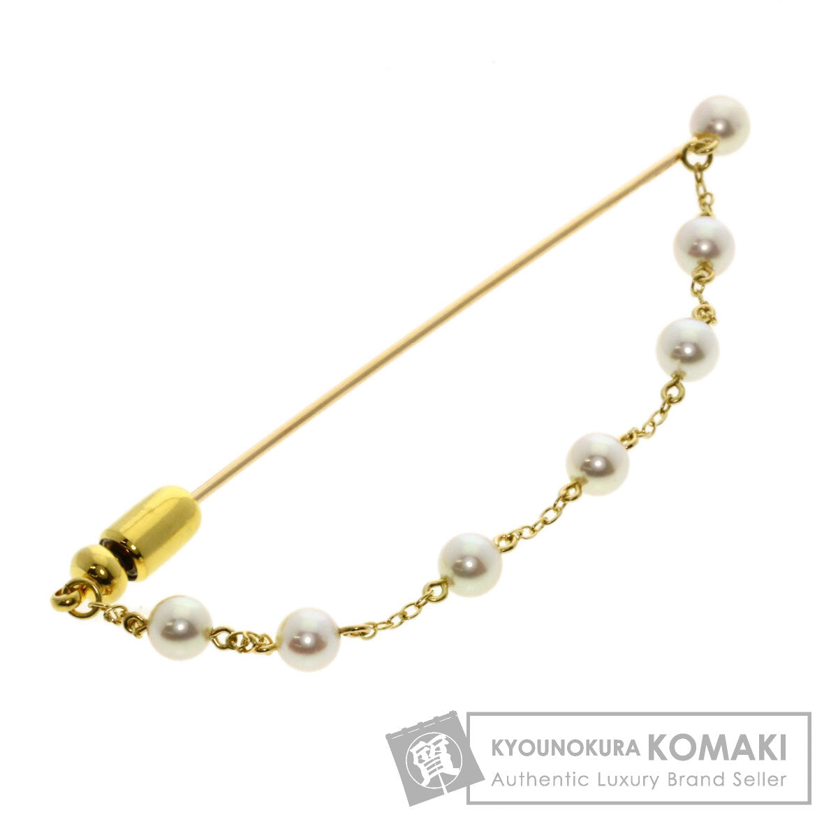 MIKIMOTO Pearl Pearl Pin Brooch Brooch K18 Yellow Gold Ladies [Used]