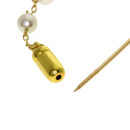 MIKIMOTO Pearl Pearl Pin Brooch Brooch K18 Yellow Gold Ladies [Used]
