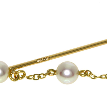 MIKIMOTO Pearl Pearl Pin Brooch Brooch K18 Yellow Gold Ladies [Used]