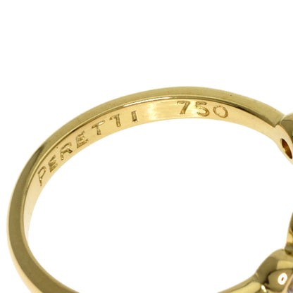 TIFFANY&Co. Open Heart 2P Diamond Ring K18 Yellow Gold Ladies [Used]