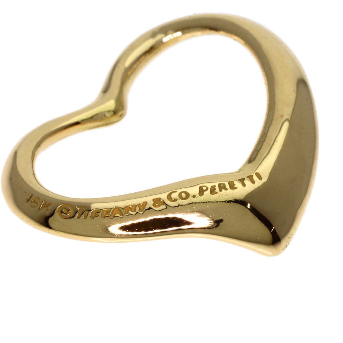 TIFFANY&Co.   Open heart Pendant top  K18 Yellow Gold Ladies [Used]