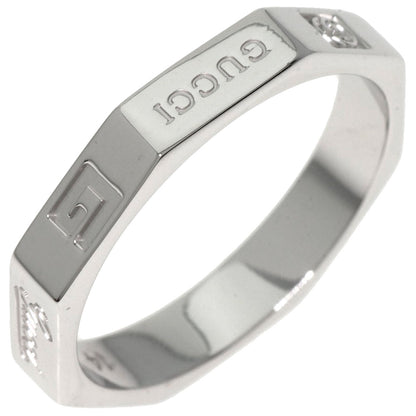 GUCCI Octagonal # 14 Ring K18 White Gold Ladies [Used]