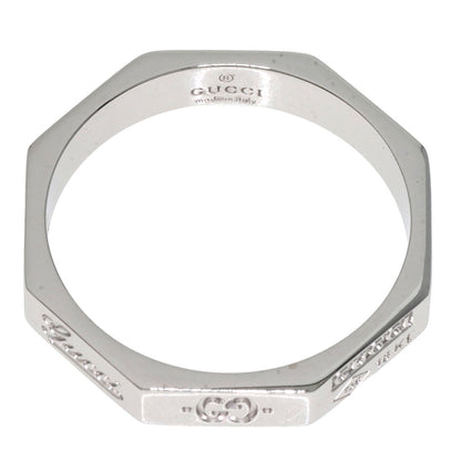 GUCCI Octagonal # 14 Ring K18 White Gold Ladies [Used]