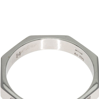 GUCCI Octagonal # 14 Ring K18 White Gold Ladies [Used]