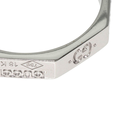 GUCCI Octagonal # 14 Ring K18 White Gold Ladies [Used]