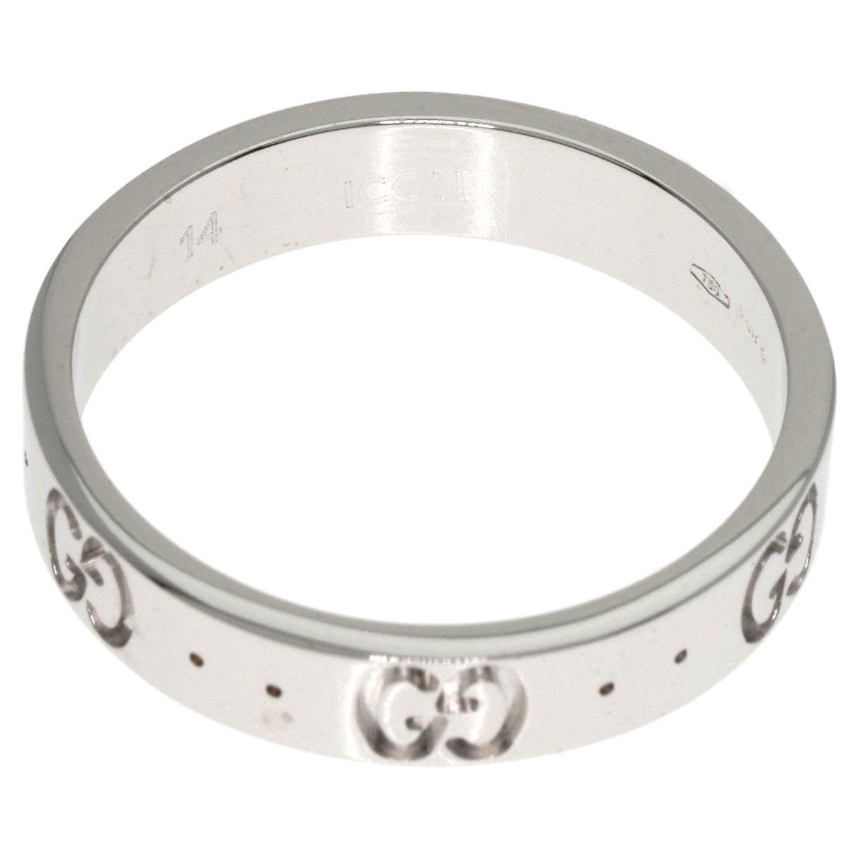 GUCCI Icon #14 Ring K18 White Gold Ladies [Used]