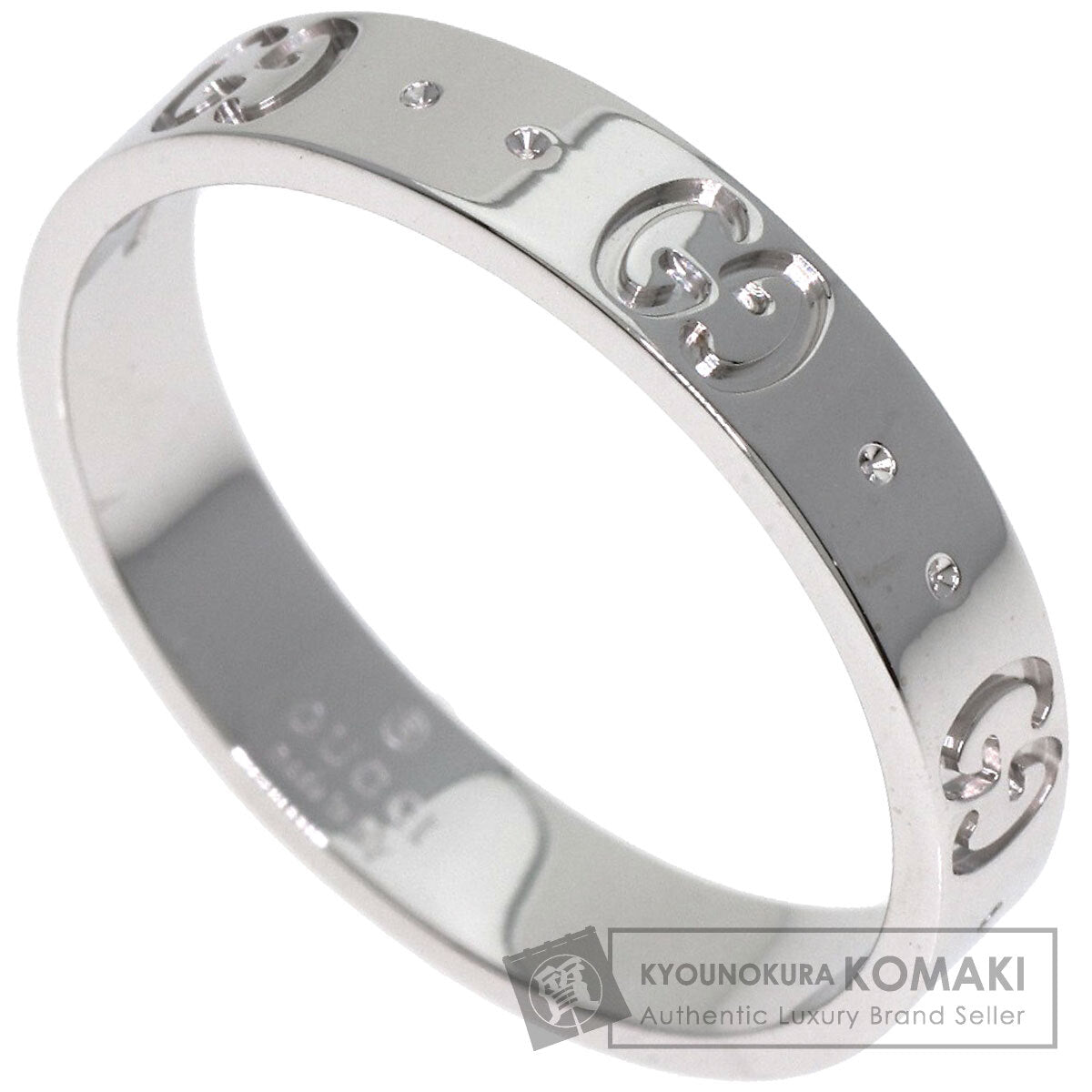 GUCCI GG Icon #19 Ring K18 White Gold Ladies [Used]