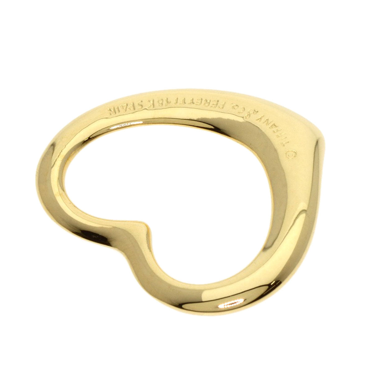 TIFFANY&Co. Open heart Pendant top K18 Yellow Gold Ladies [Used]