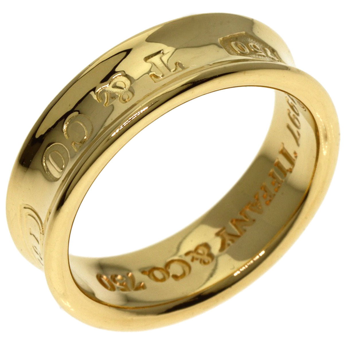 TIFFANY&Co. 1837 Ring K18 Yellow Gold Ladies [Used]