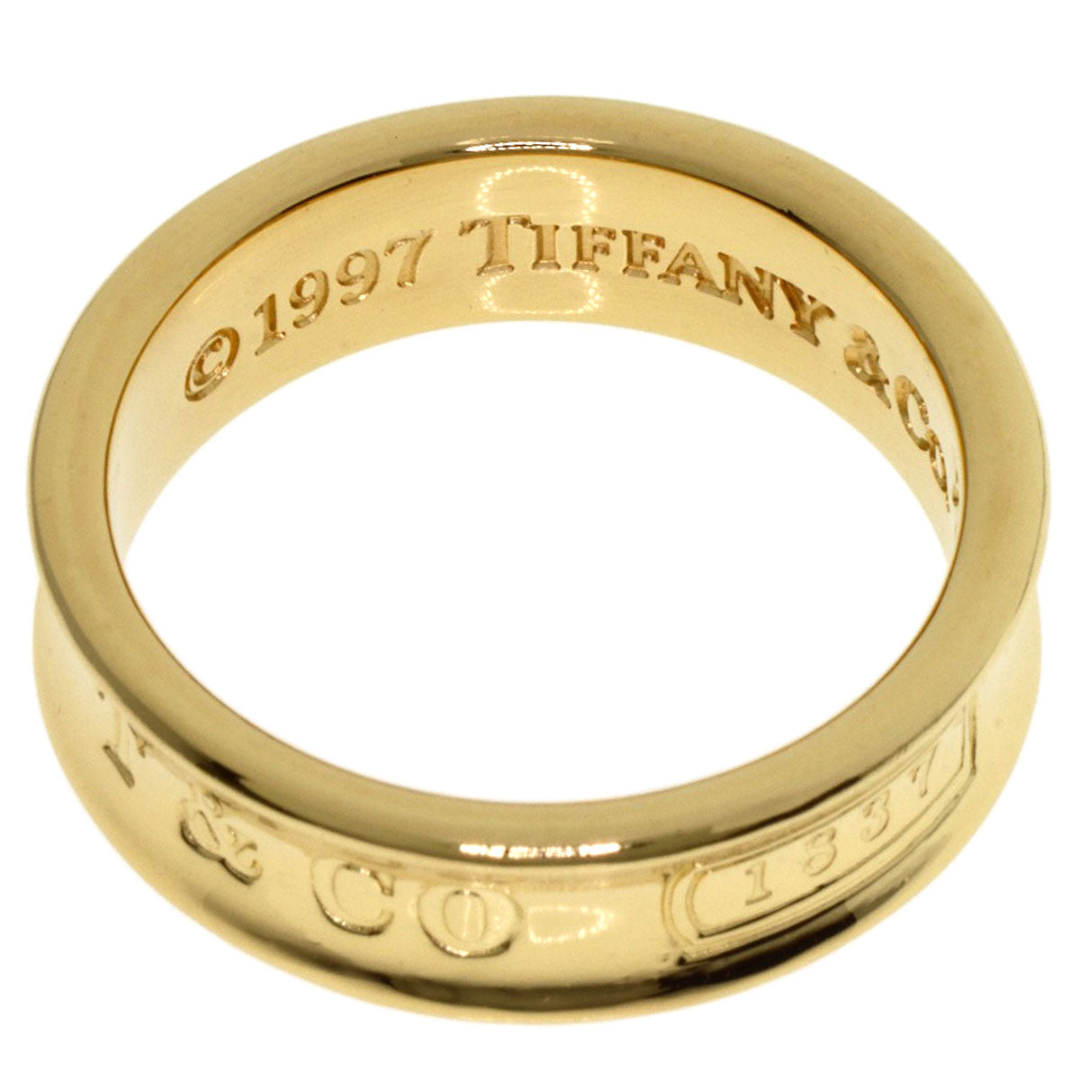 TIFFANY&Co. 1837 Ring K18 Yellow Gold Ladies [Used]