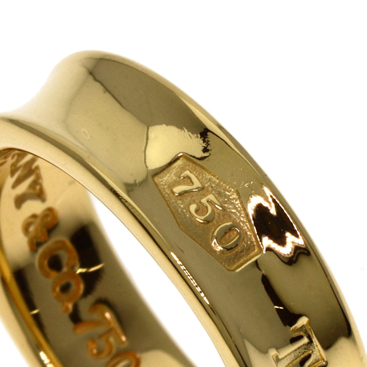 TIFFANY&Co. 1837 Ring K18 Yellow Gold Ladies [Used]