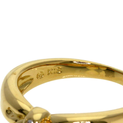 TASAKI Pearl Pearl 2P Diamond Ring K18 Yellow Gold Ladies [Used]