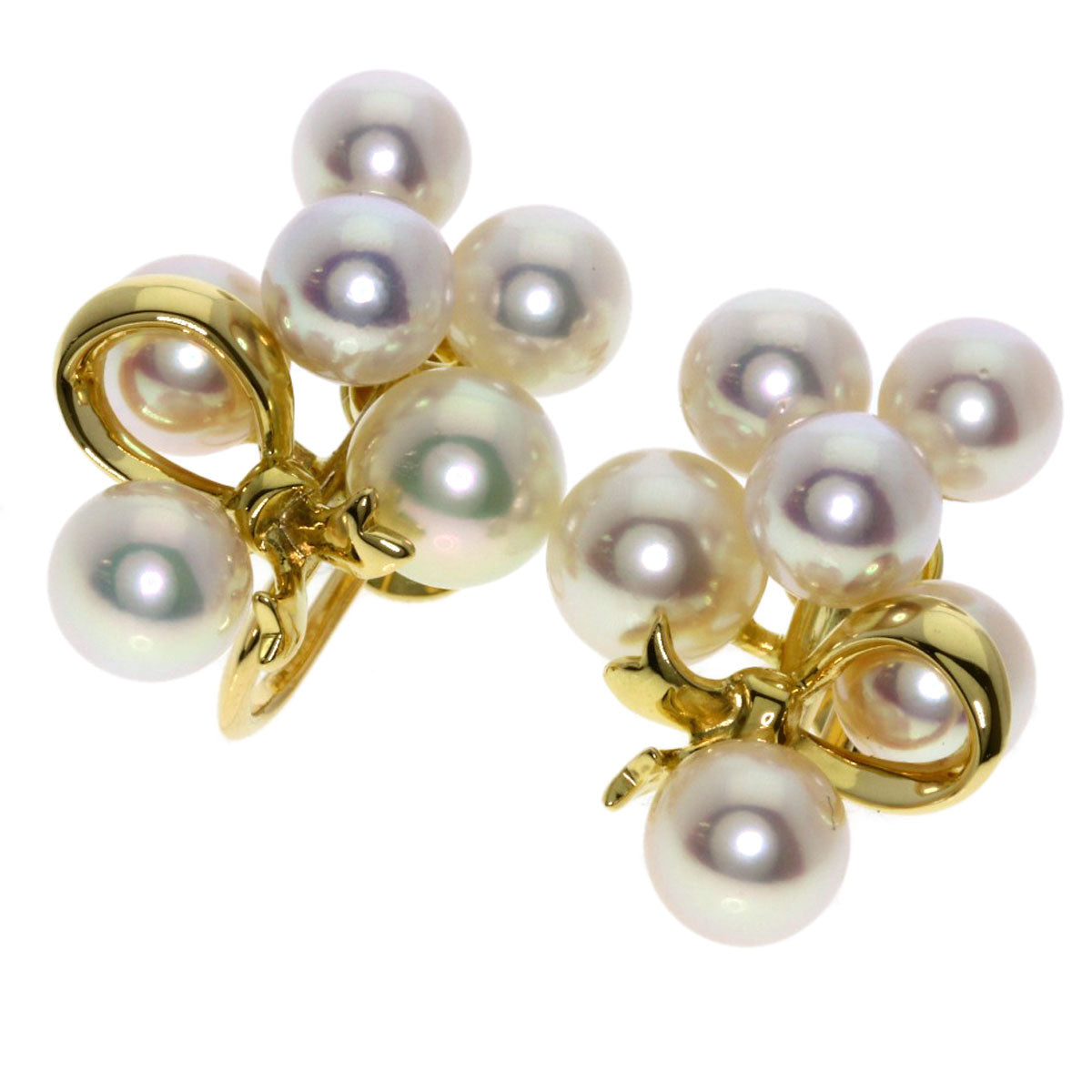 MIKIMOTO Pearl Pearl Earring K18 Yellow Gold Ladies [Used]