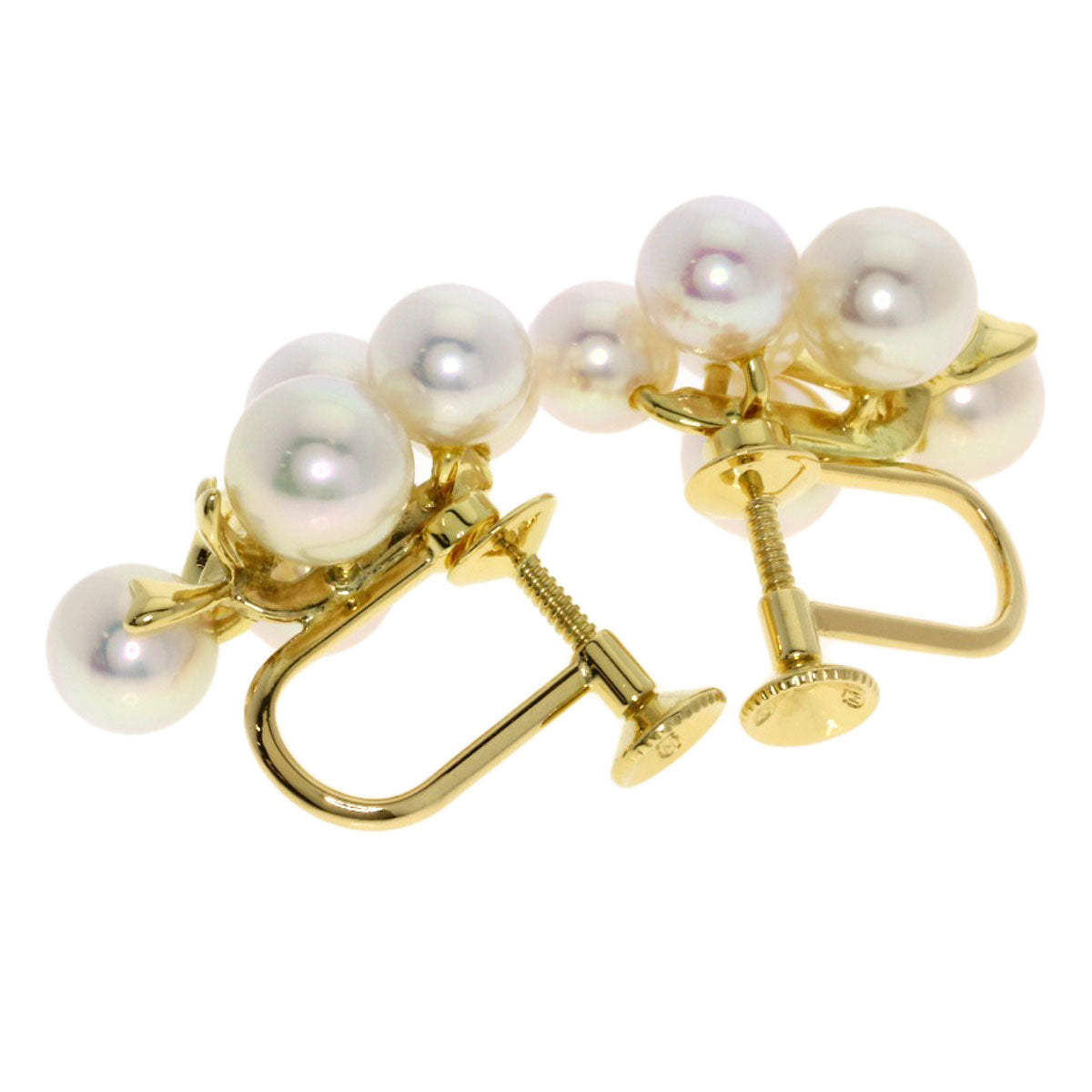 MIKIMOTO Pearl Pearl Earring K18 Yellow Gold Ladies [Used]