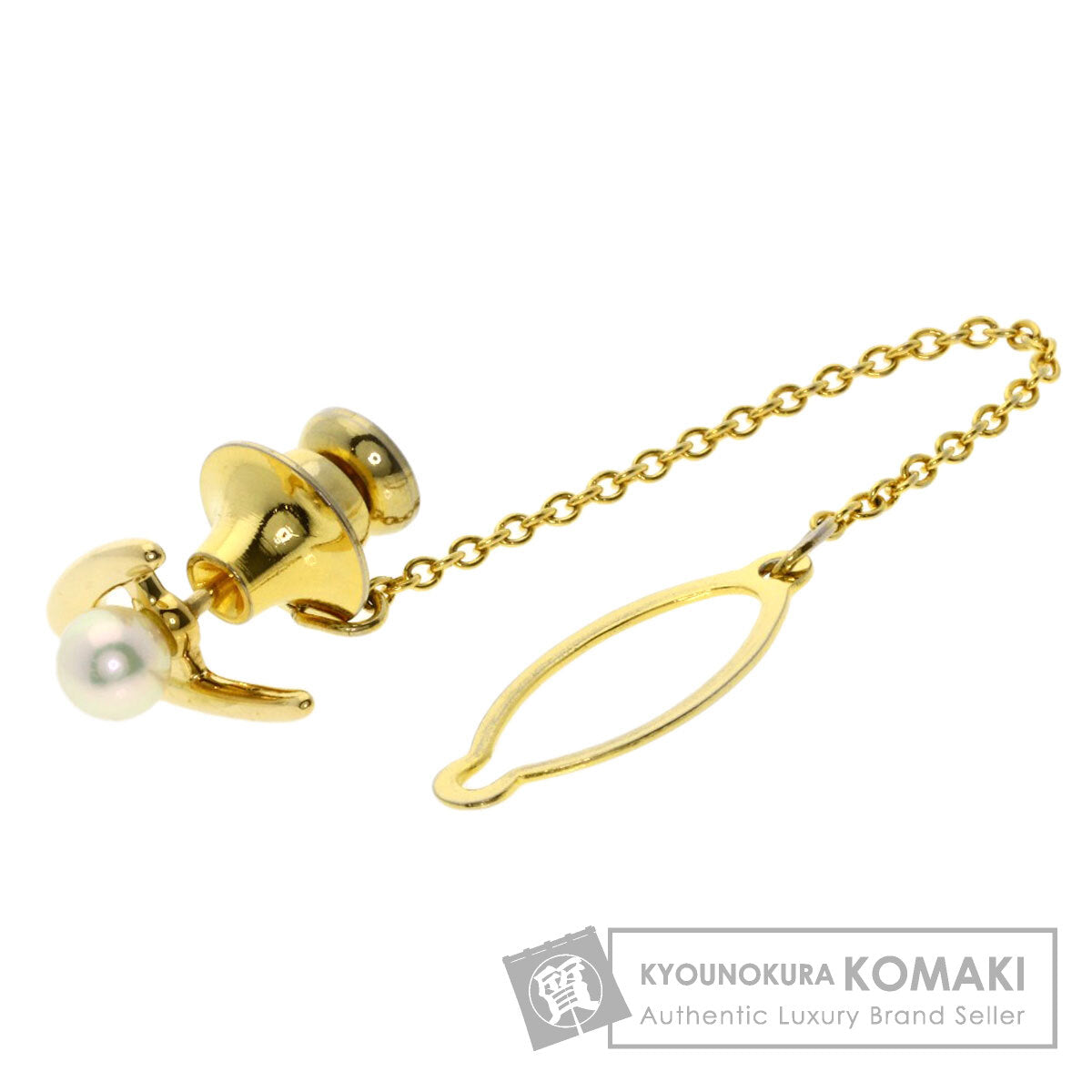 MIKIMOTO Pearl Pearl Titac Tie pin K18 Yellow Gold mens [Used]