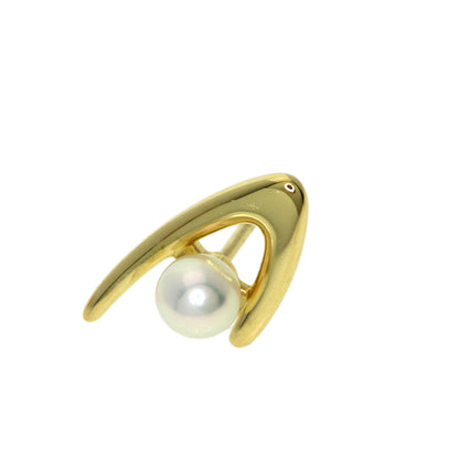 MIKIMOTO Pearl Pearl Titac Tie pin K18 Yellow Gold mens [Used]