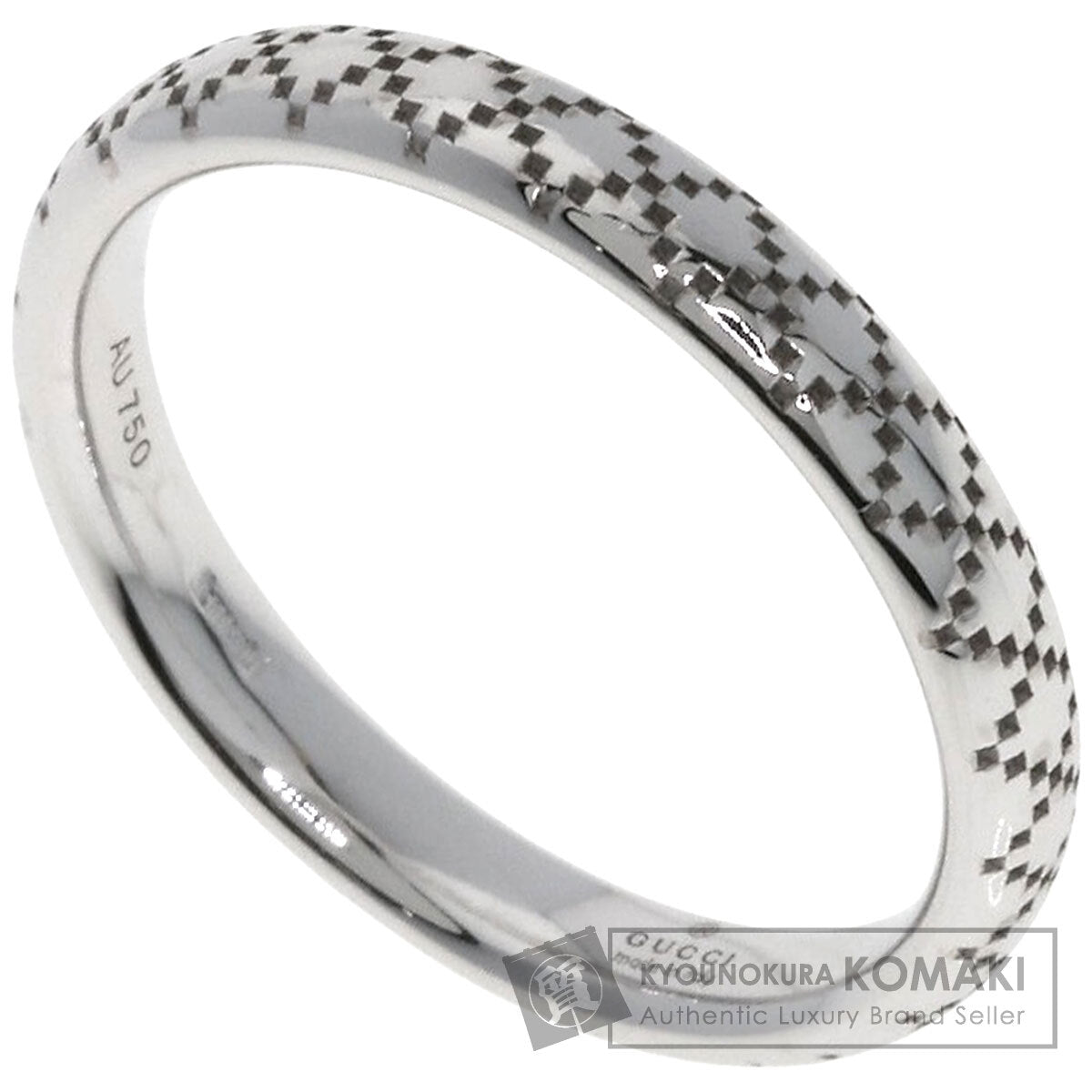 GUCCI Diamantissima #8 Ring K18 White Gold Ladies [Used]