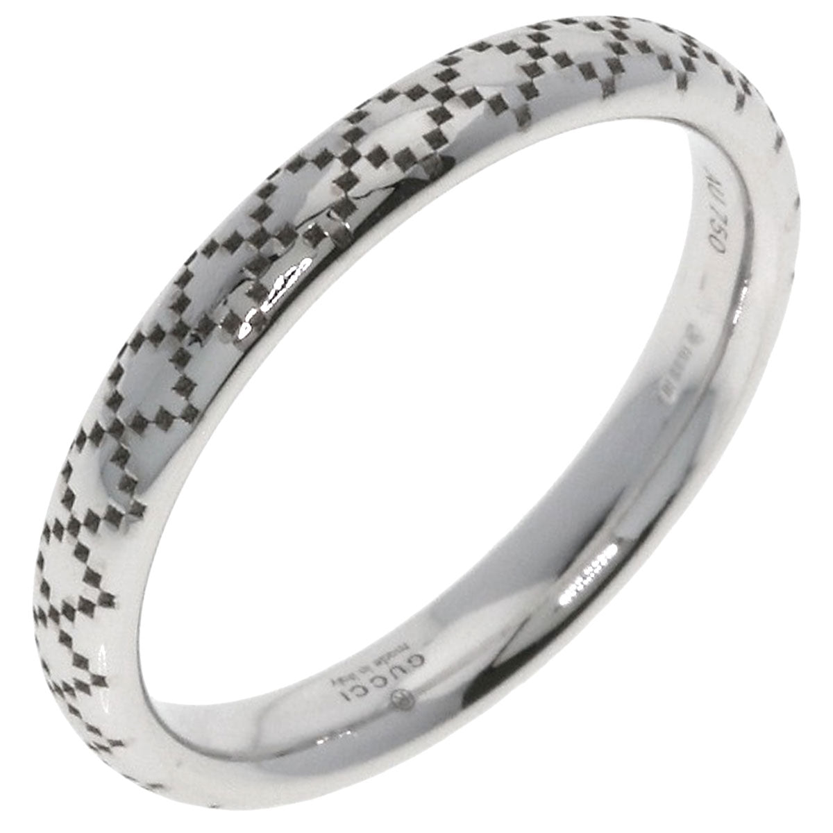 GUCCI Diamantissima #8 Ring K18 White Gold Ladies [Used]