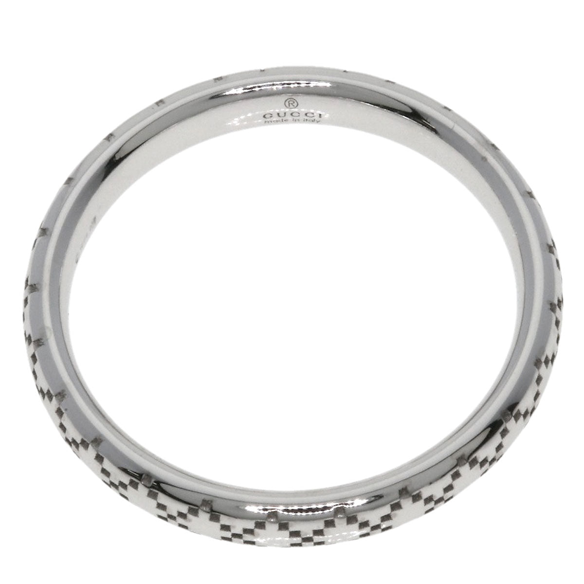 GUCCI Diamantissima #8 Ring K18 White Gold Ladies [Used]