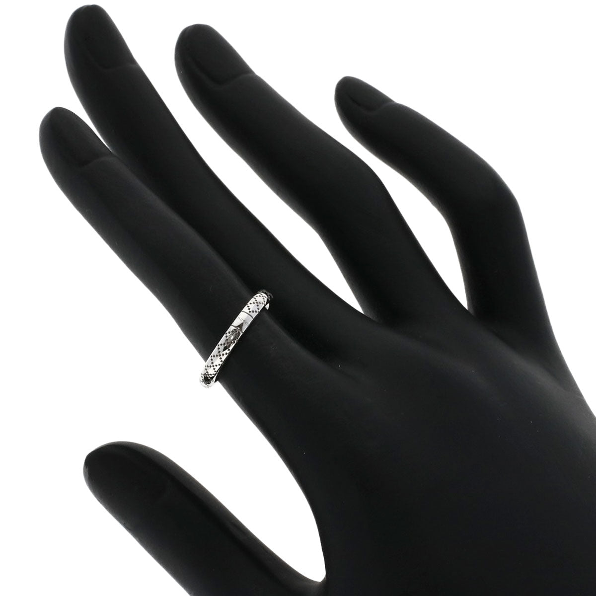 GUCCI Diamantissima #8 Ring K18 White Gold Ladies [Used]