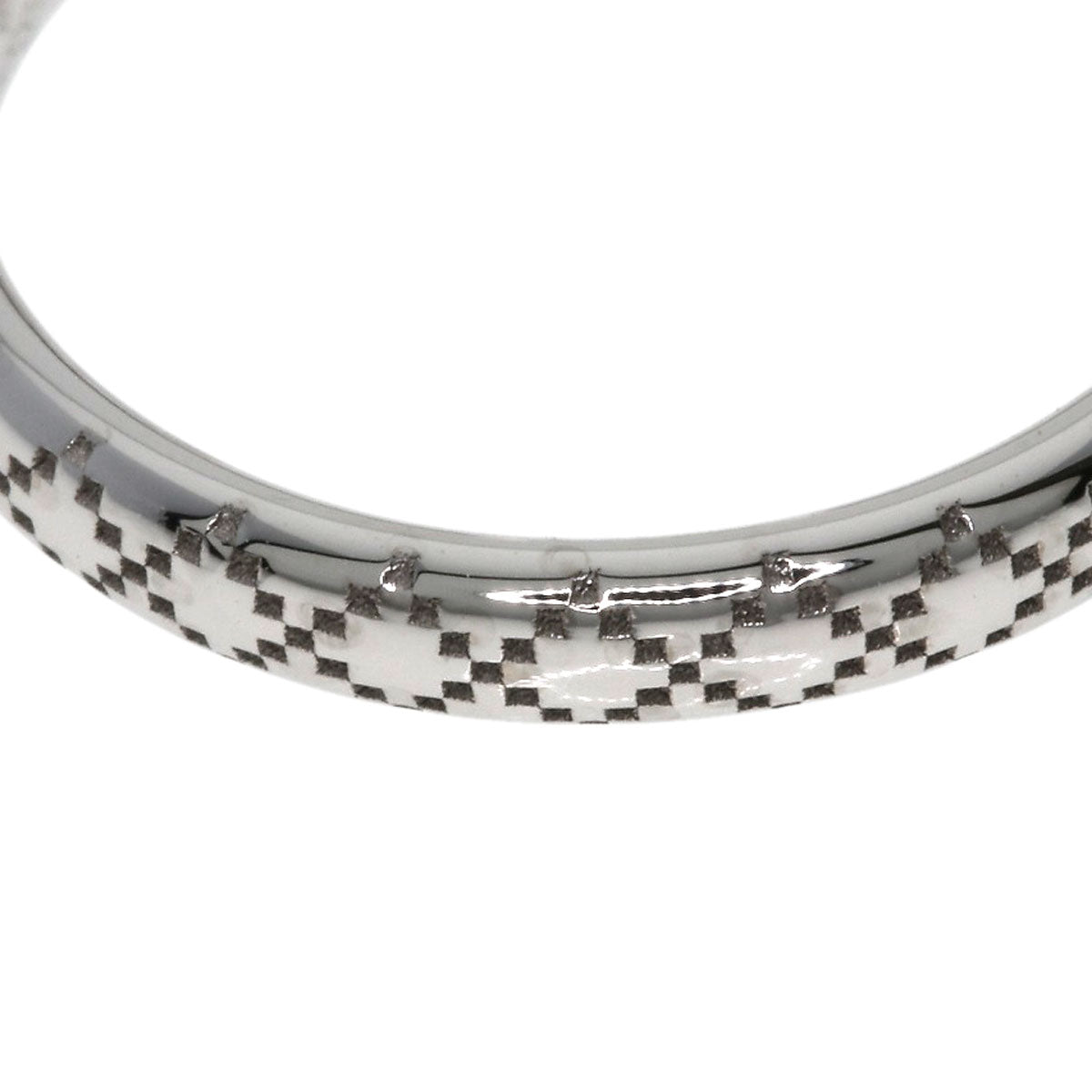 GUCCI Diamantissima #8 Ring K18 White Gold Ladies [Used]