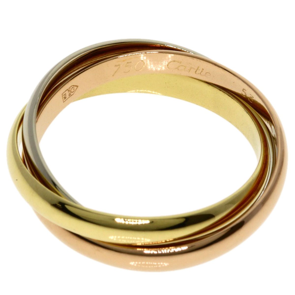 CARTIER Trinity SM #53 Ring K18 Yellow Gold K18 White GoldLadies [Used]